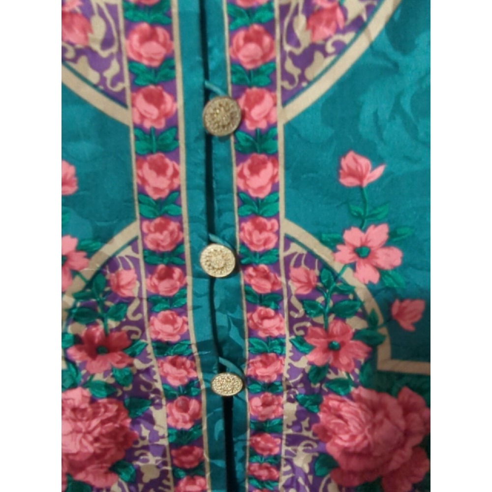 Adrianna Papell Safe Silk Women Size 14 Skirt Suit 2 Jacket English Rose Vintage - Picture 4 of 12